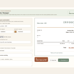 invoicing
